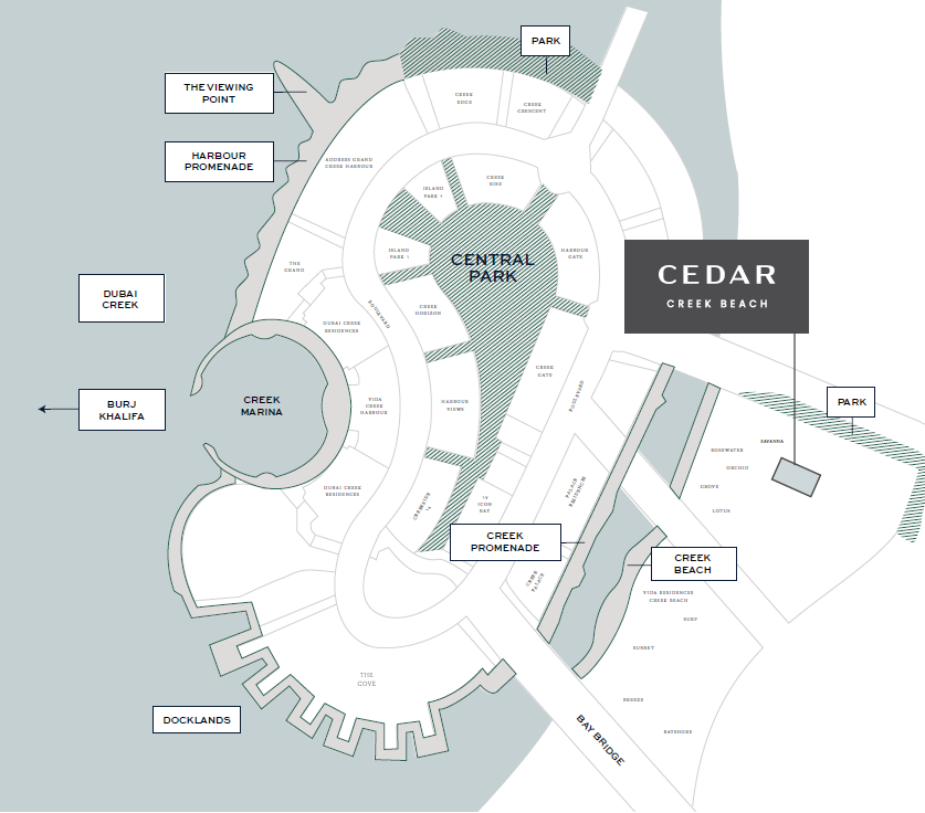 Cedar Location Map